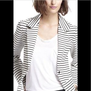 Anthropologie Cartonnier Navy Striped Blazer M